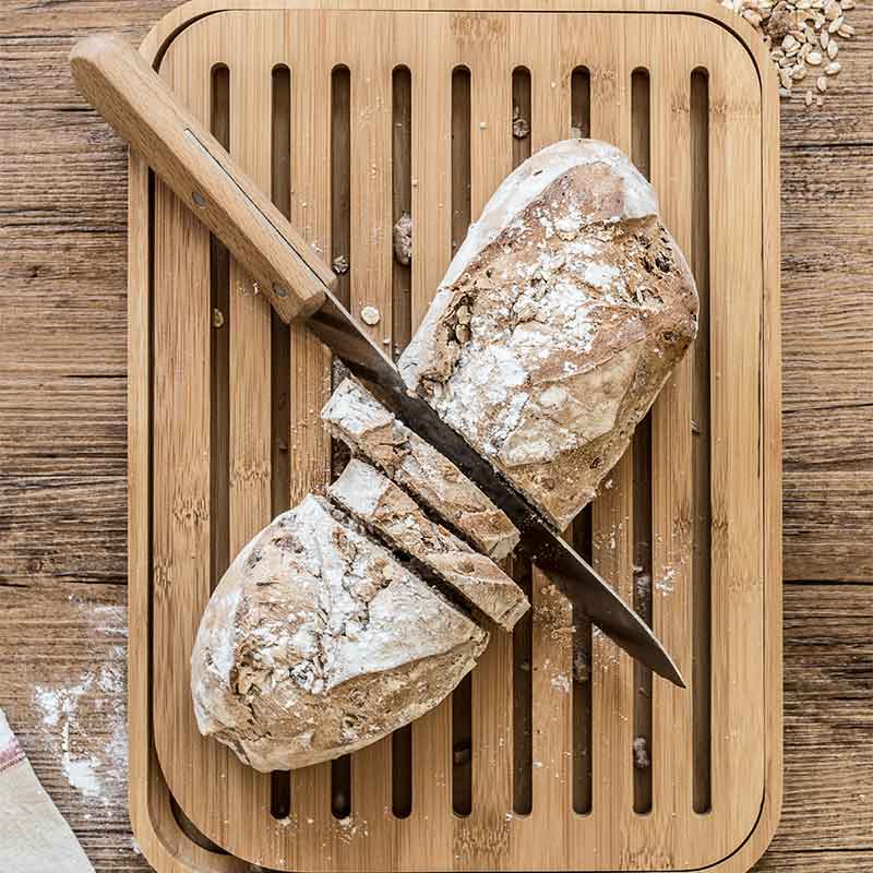 Σανίδα κοπής ψωμιού από μπαμπού της Pebbly