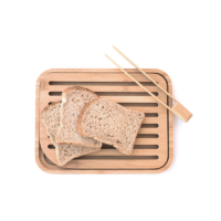 Σετ επιφάνειας κοπής και σερβιρίσματος ψωμιού με λαβίδες απο μπαμπού της Pebbly